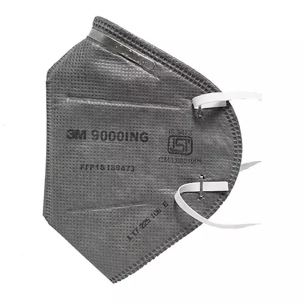 3m-universal-fit-nose-mask-cup-shaped-free-size-grey-for-dust-pollution-protection-use-9000-ing-pack-of-75-pcs