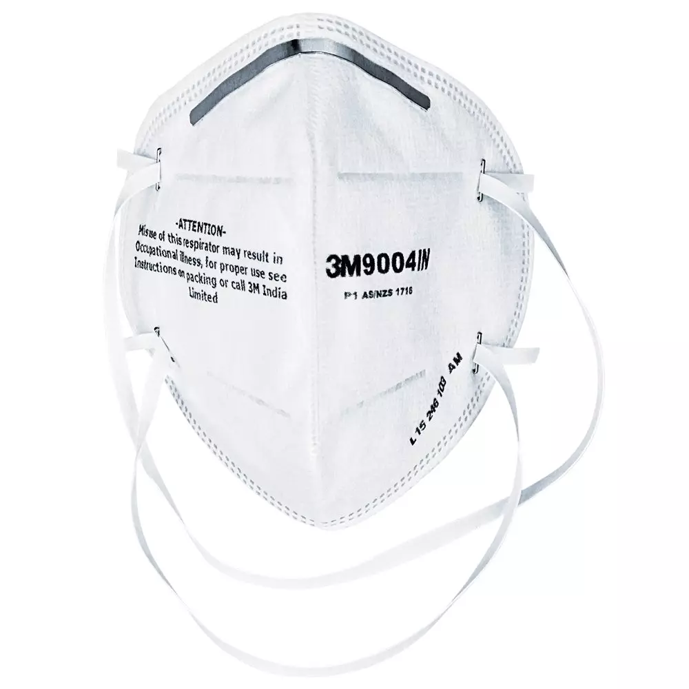 3M Universal Fit Nose Mask Cup-Shaped Free Size White for Dust Pollution Protection Use, 9004 IN (Pack of 35 Pcs)