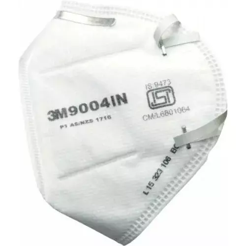 3M Universal Fit Nose Mask Cup-Shaped Free Size White for Dust Pollution Protection Use, 9004 IN (Pack of 35 Pcs)