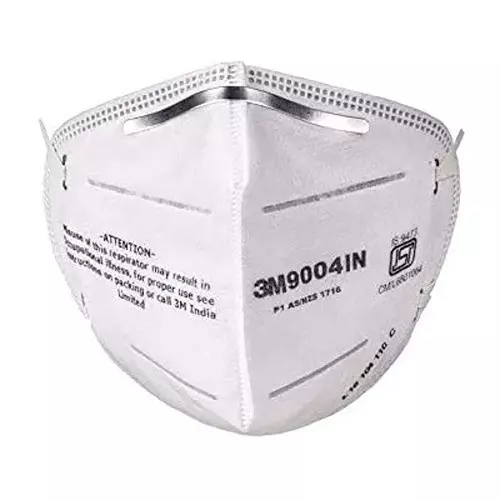 3M Universal Fit Nose Mask Cup-Shaped Free Size White for Dust Pollution Protection Use, 9004 IN (Pack of 35 Pcs)