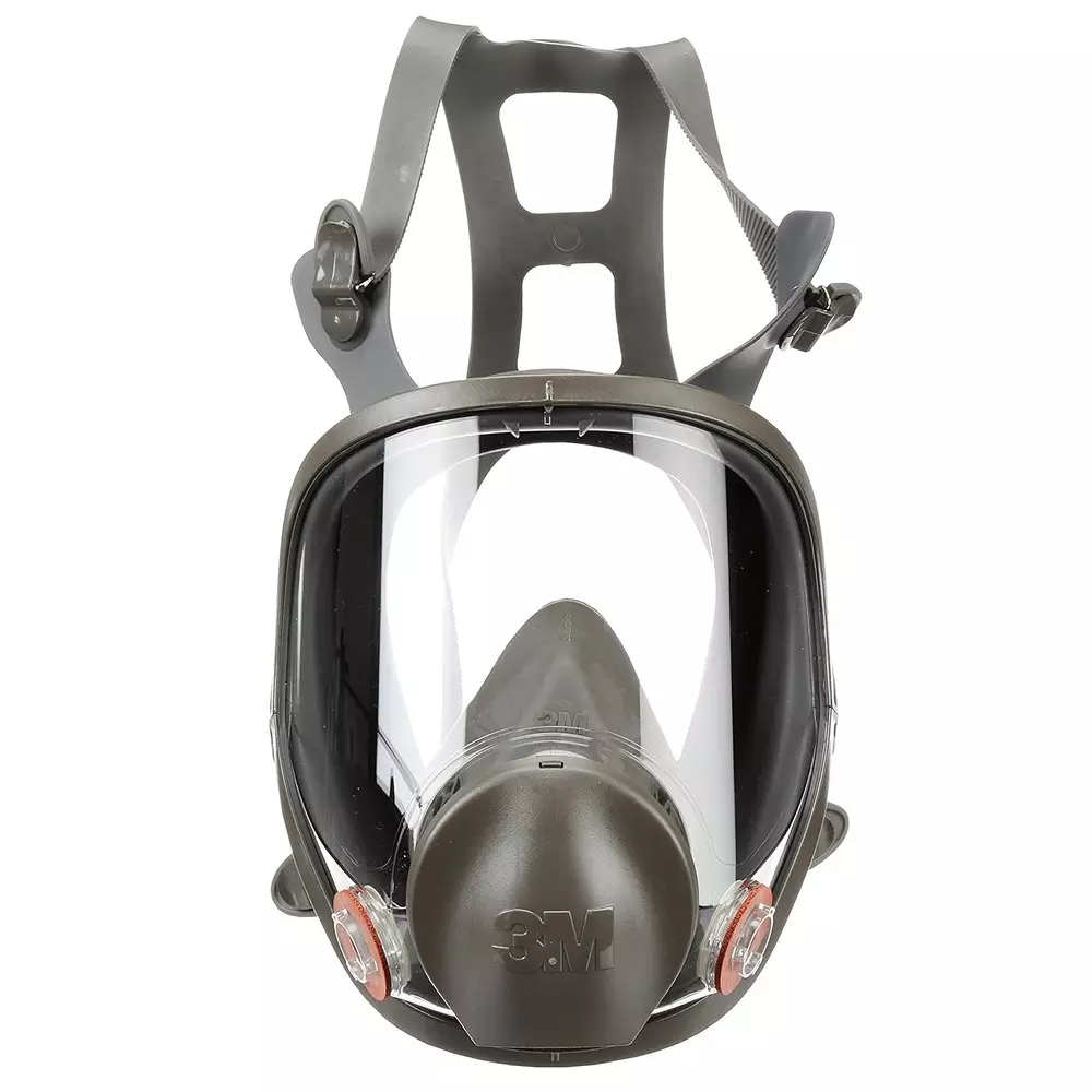3M Full Facepiece Reusable Respirator Small Size Black Silicone for Fighting & Rescue Operations Use, 6700 (Pack of 1 Pcs)