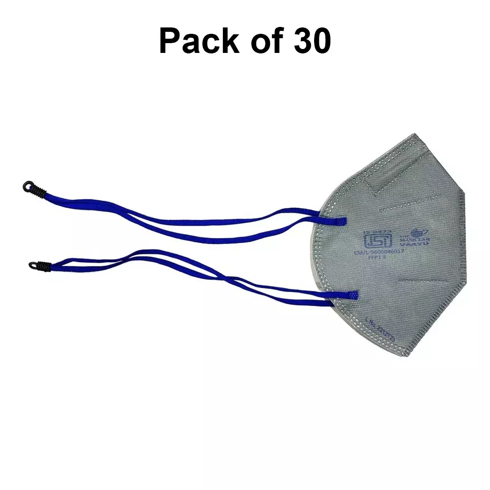The Mask Lab Face Mask C Shape Polypropylene Head Loop Grey for Industrial Safety & Medical Purpose, VAAYU (Pack of 80 Pcs)