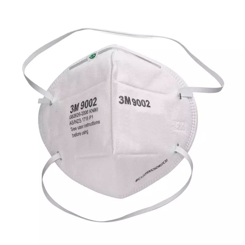 3M Respiratior Mask Cup Shape Polypropylene White, 9002 Export (Pack of 25 Pcs)