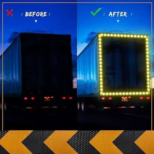 GENERIC High Intensity Warning Reflective Tape Yellow and Black 2 m Length