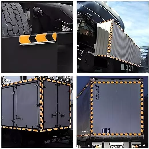 GENERIC High Intensity Warning Reflective Tape Yellow and Black 5 m Length