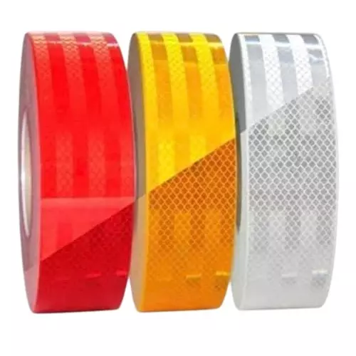 GENERIC High Visibility Reflective Tape Set 50.8 mm (2 Inch) x 2 m Red, White & Yellow (Pack of 3)