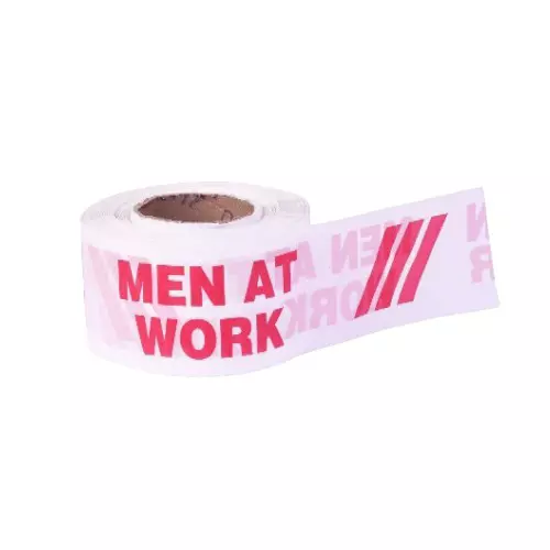 Warnmat Safety Warning/Caution Tape Men AT Work Printed Polyethylene Length 100 m, v4you102