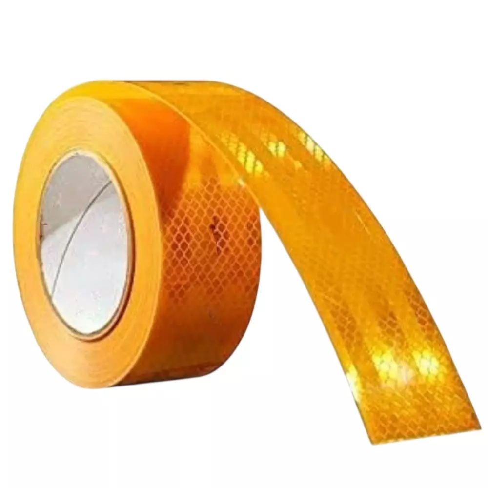 GlowTail High Intensity Warning Reflective Radium Tape Sticker 50.8 mm (2 Inch) x 6 m Yellow