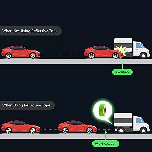 GlowTail High Intensity Warning Reflective Radium Tape Sticker 50.8 mm (2 Inch) x 6 m Yellow