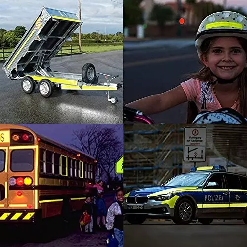 GlowTail High Intensity Warning Reflective Radium Tape Sticker 50.8 mm (2 Inch) x 6 m Yellow