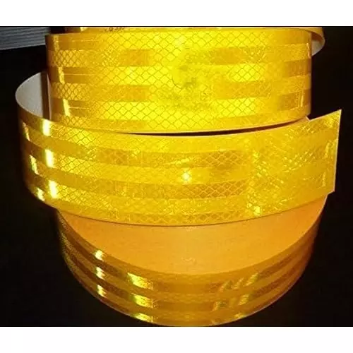 GlowTail High Intensity Warning Reflective Radium Tape Sticker 50.8 mm (2 Inch) x 6 m Yellow