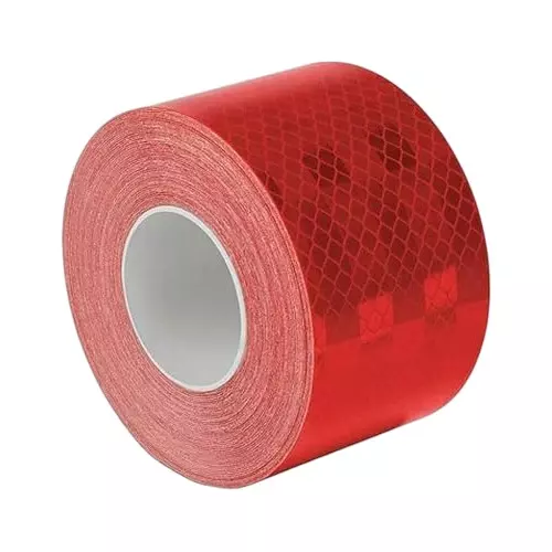 GENERIC 2 inch ( 50.8 mm) Size High Intensity Warning Reflective Tape 10 m Length Red