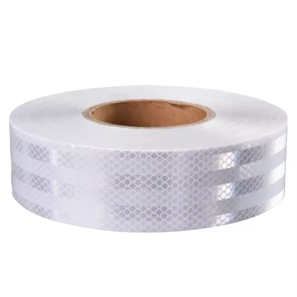 GENERIC 2 inch (50.8 mm) High Intensity Warning Reflective Tape White 50 m Length