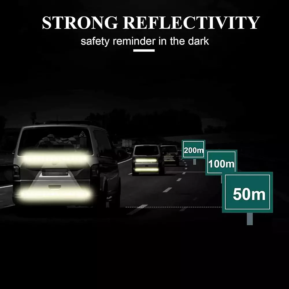 GENERIC 2 inch (50.8 mm) High Intensity Warning Reflective Tape White 50 m Length