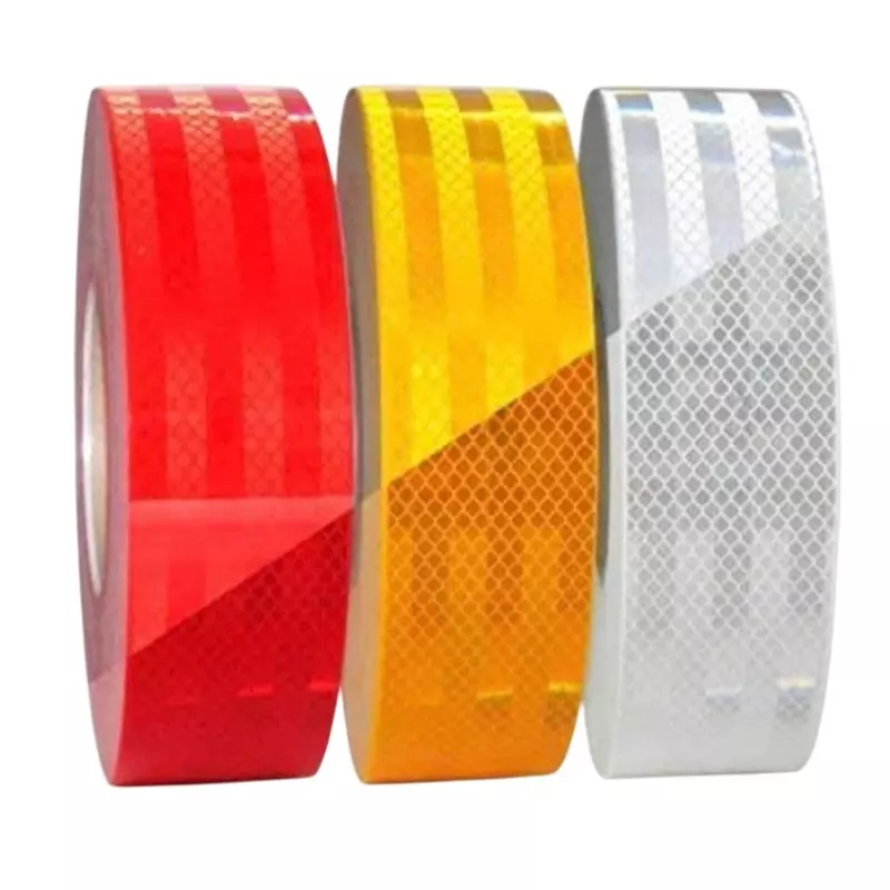 GENERIC High Intensity Reflective Warning Tape 50.8 mm (2 Inch) x 2 m Red, White & Yellow (Pack of 3)