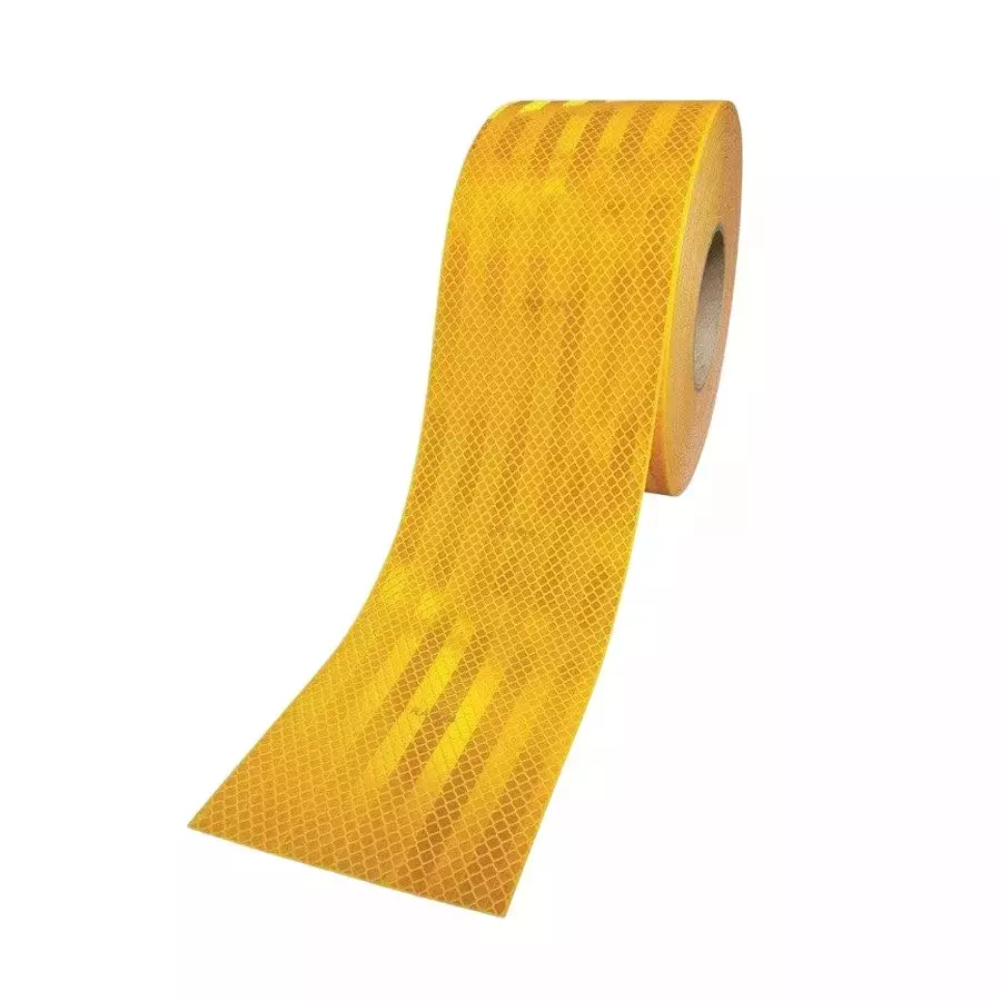 BEGGOSAFE Reflective Tape 50 m Length Waterproof 50.8 mm (2 inch) Width Yellow (Pack of 5)