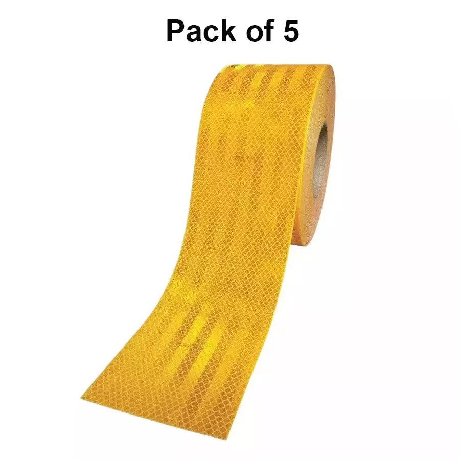 beggosafe-reflective-tape-50-m-length-waterproof-508-mm-2-inch-width-yellow-pack-of-5