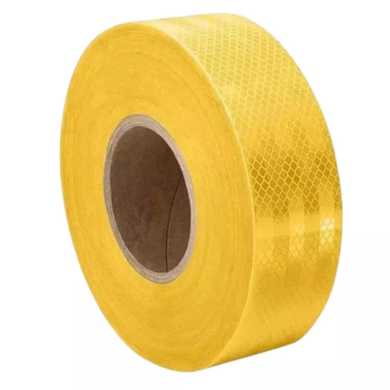 ANGELSAFE Reflective Tape Made of Micro-Prismatic Film Yellow Color 50 m Length and 2 inch (50.8 mm) Width (Pack of 5 Roll)