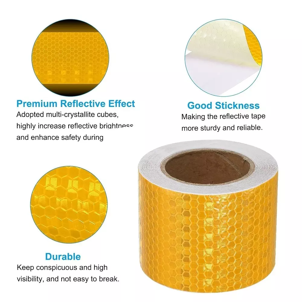 GENERIC 2 inch (50.8 mm) High Intensity Warning Reflective Tape Yellow 2 m Length
