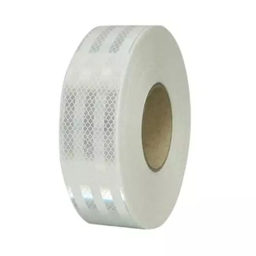 ANGELSAFE Reflective Tape Made of Micro-Prismatic Film White Color 50 m Length and 2 inch (50.8 mm) Width (Pack of 5 Roll)