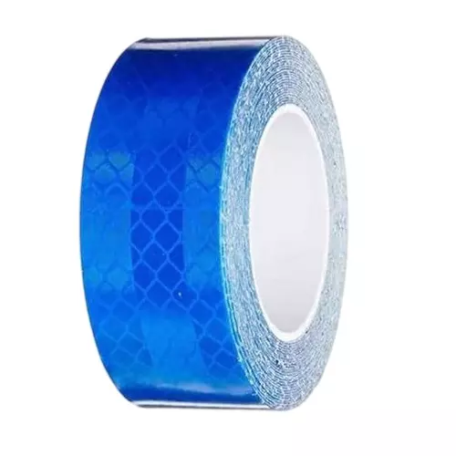 ANGELSAFE Reflective Tape Made of Micro-Prismatic Film Blue Color 50 m Length and 2 inch (50.8 mm) Width (Pack of 5 Roll)
