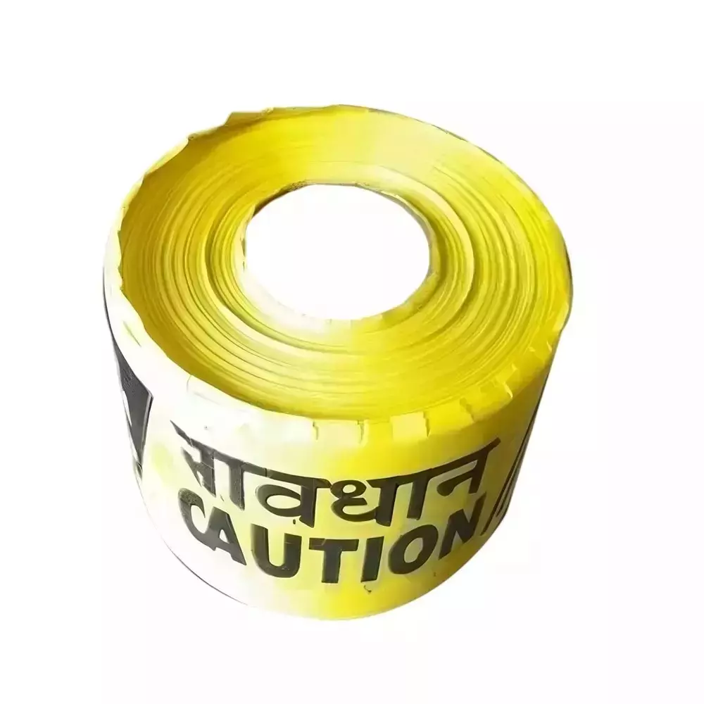 BEGGOSAFE Caution Tape 3 Inch x 100 m Length Waterproof PVC Yellow & Black (Pack of 5)
