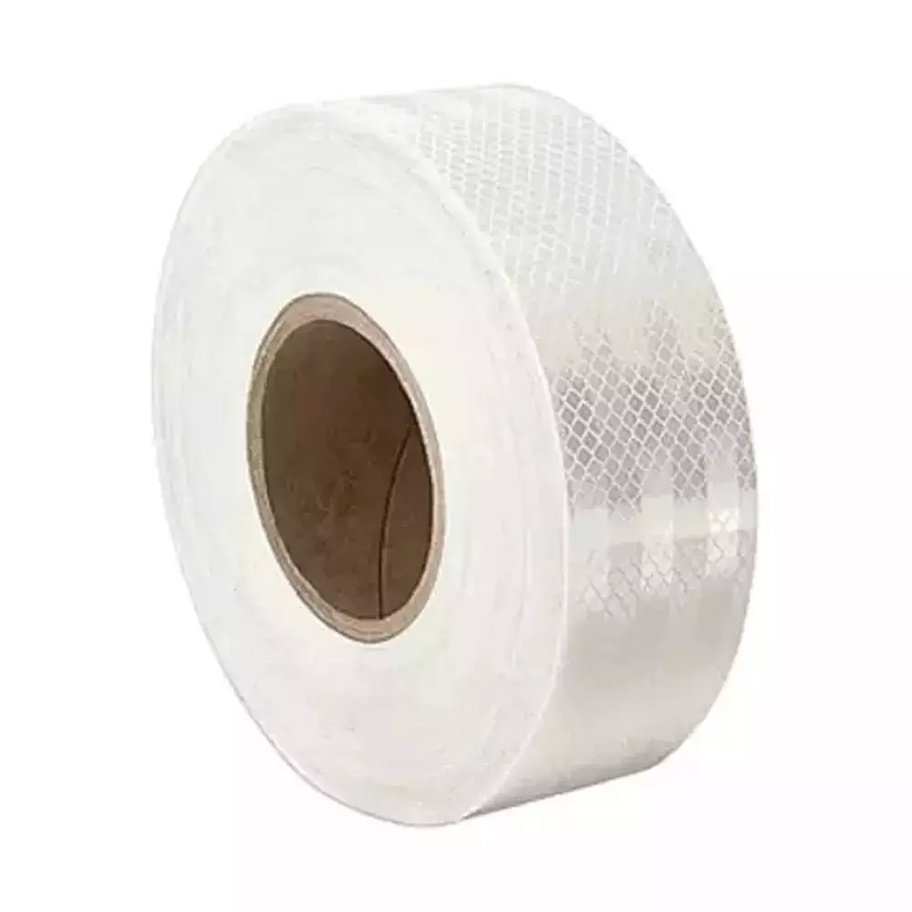 Shines White Reflective Tape Width 30 mm x 25 m Length, White-25M