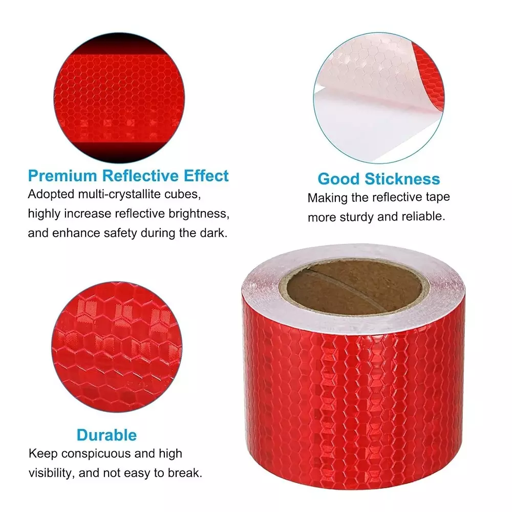 GENERIC 2 inch (50.8 mm) High Intensity Warning Reflective Tape Red 5 m Length