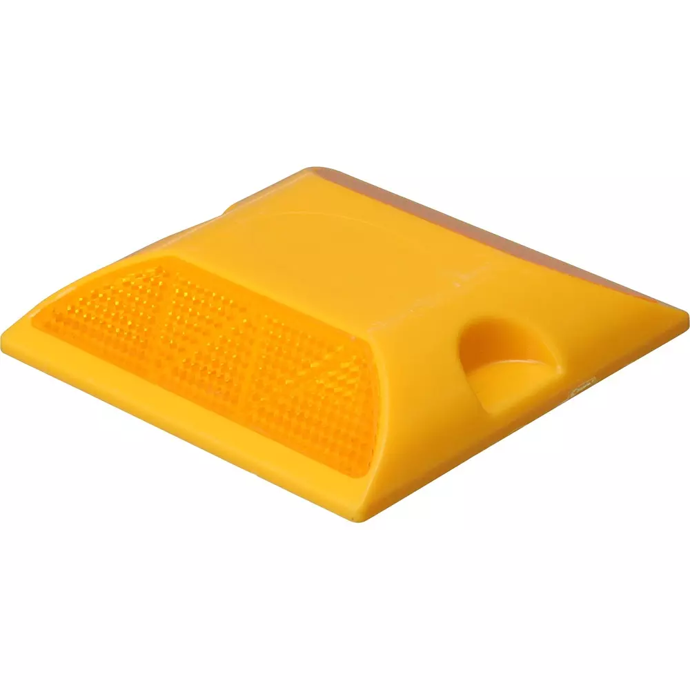 MonotaRO Road Fence Reflective Type (Main Body) Yellow, (Reflective Part) Yellow 100x100x20 mm, 46859734