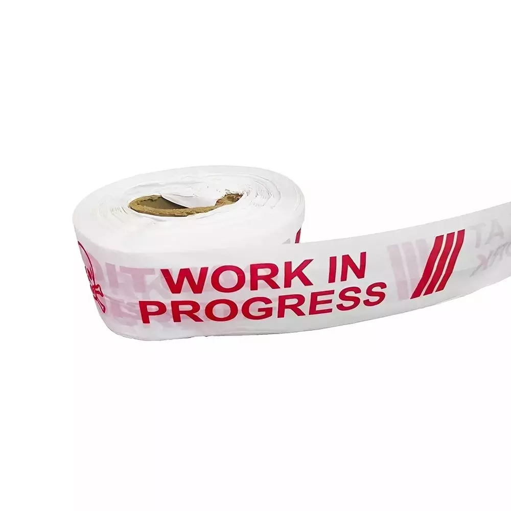 BEGGOSAFE Caution Tape 3 Inch x 100 m Length Waterproof PVC White And Red