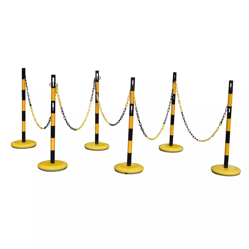 RS PRO Safety Barrier Steel Black, Yellow Color, 2845310