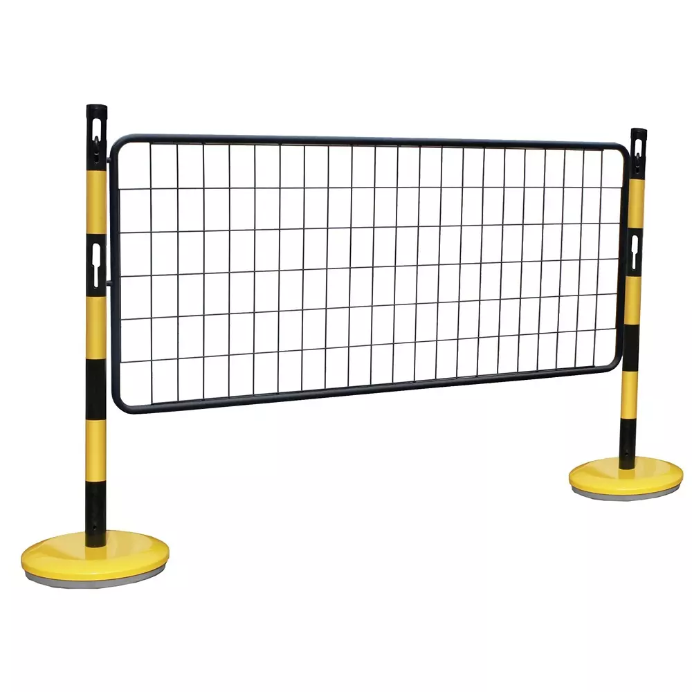 RS PRO Safety Barrier Steel Black, Yellow Color, 2845285