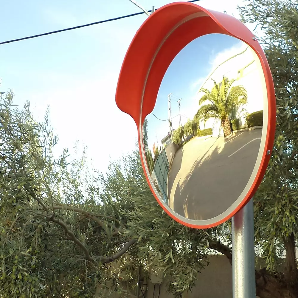 H2 Convex Mirror 100 cm (40 inch) Mirror Size Wall or Pole Mount High-Quality Acrylic/Polycarbonate 4 Kg (Pack of 5)