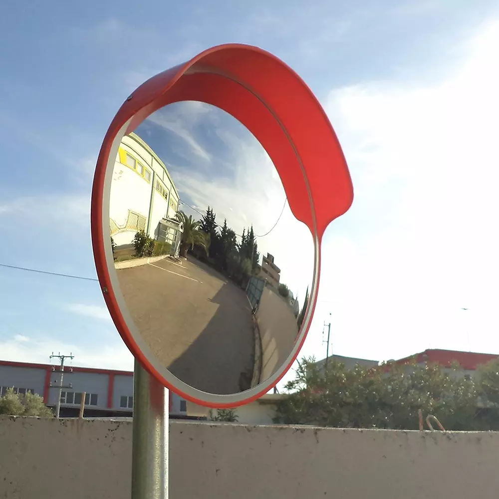H2 Convex Mirror 100 cm (40 inch) Mirror Size Wall or Pole Mount High-Quality Acrylic/Polycarbonate 4 Kg (Pack of 5)