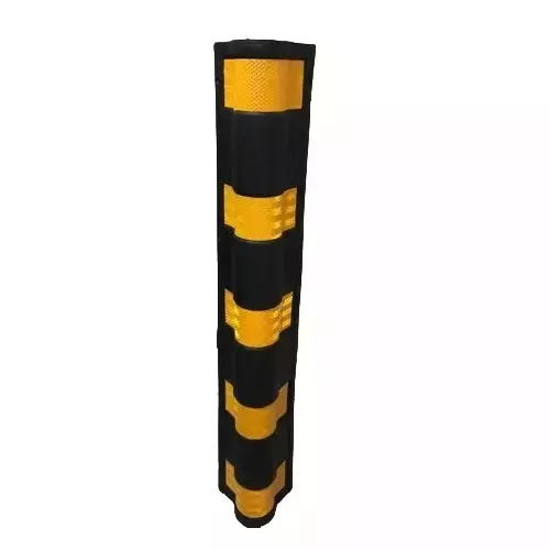 Aktion Safety D Shape Pillar Corner Guard Durable Rubber (EPDM) Black & Yellow 1200x100 mm Size, D-CORNER GUARD 1.2MTR