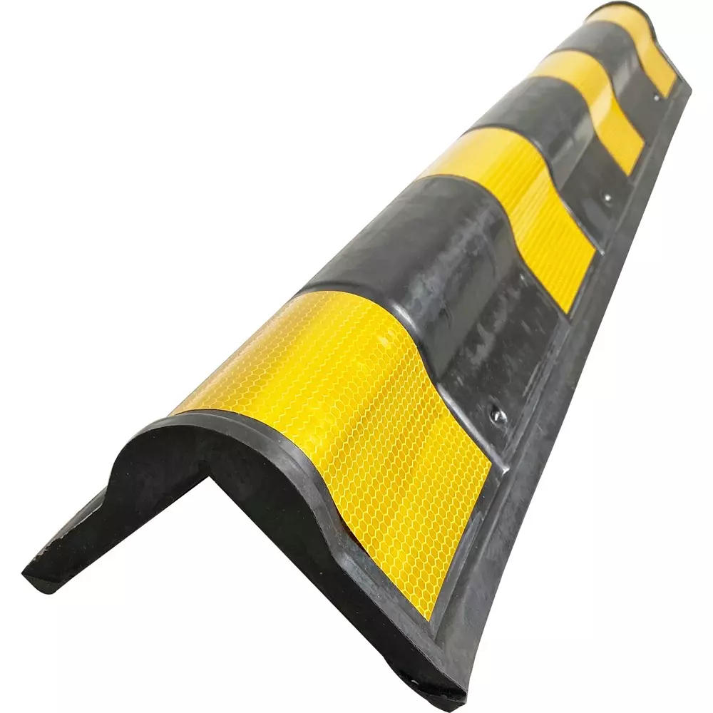 RS PRO Impact Protector Rubber Yellow/Black 800 mm Corner, 2843616