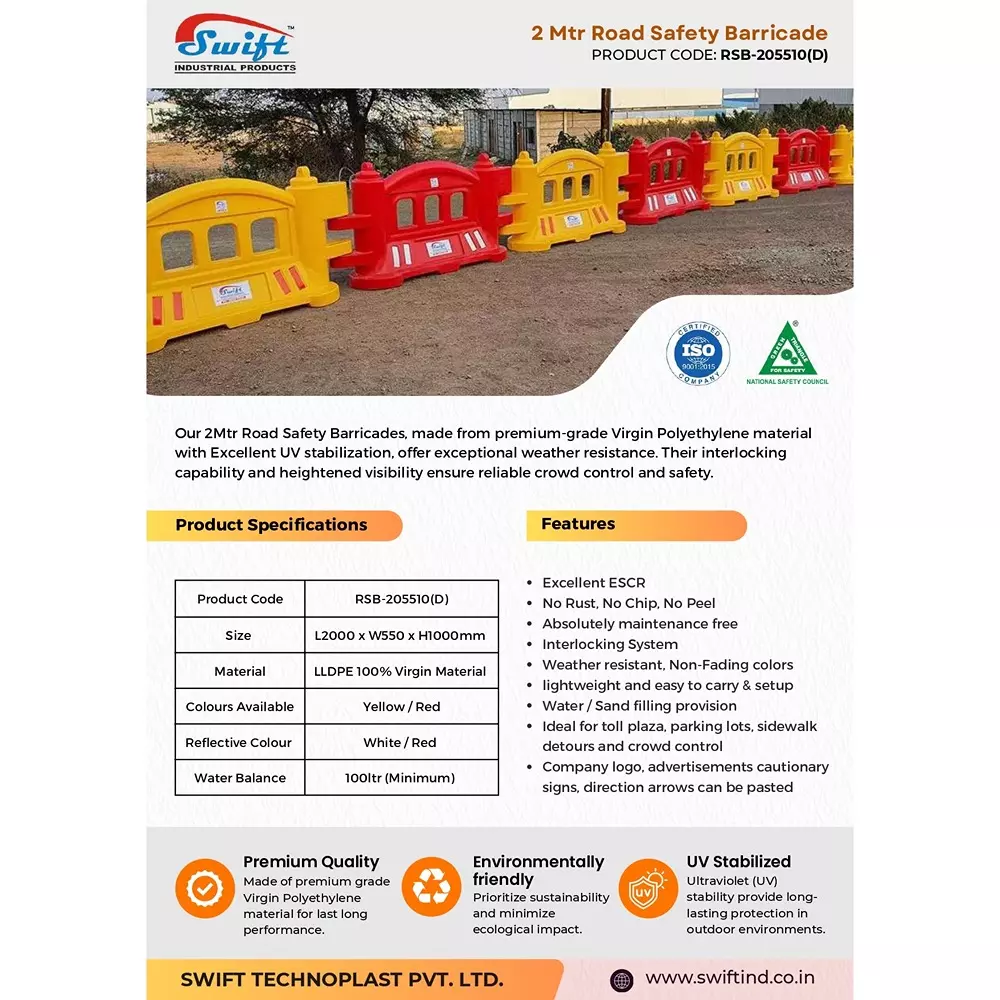 swift-technoplast-yellow-2m-lldpe-road-safety-plastic-barricade-traffic-barriers-2000x550x1000-mm-rsb-2m-2055