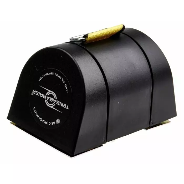 Tensator Black Plastic Retractable Barrier 4.6m Yellow/Black Tape, 897R-33-D4