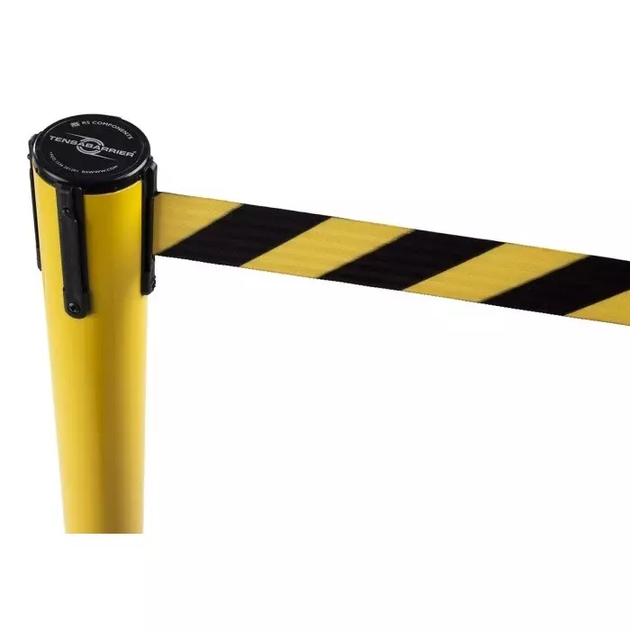Tensator Black Yellow Plastic Retractable Barrier 3.65m Yellow/Black Tape, 886T2-35-D4