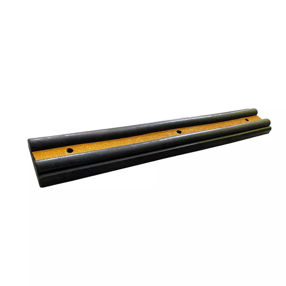 RS PRO Impact Protector Rubber Black/Yellow 1000 mm Straight, 2843615