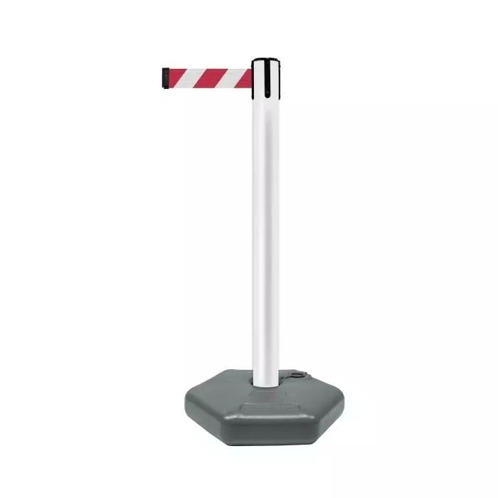 Tensator Red White Plastic Retractable Barrier 3.65m Red White Tape, 885-T-32-D3-3.65