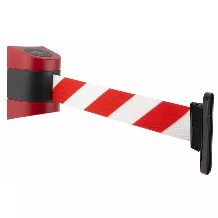 Tensator Red White Plastic Retractable Barrier 4.6m Red White Tape, 897-21-D3