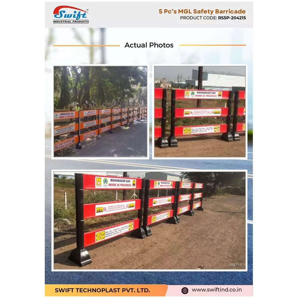 swift-technoplast-5-pcs-mgl-24-inch-lldpe-road-safety-barricade-traffic-barriers-2000x425x1500-mm-rsb-5p-25m-mgl