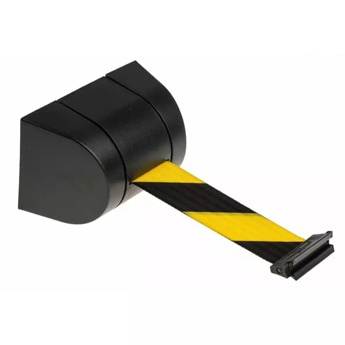 Tensator Black Yellow PET Retractable Barrier 4.6m Yellow/Black Tape, 897-33-33-D4