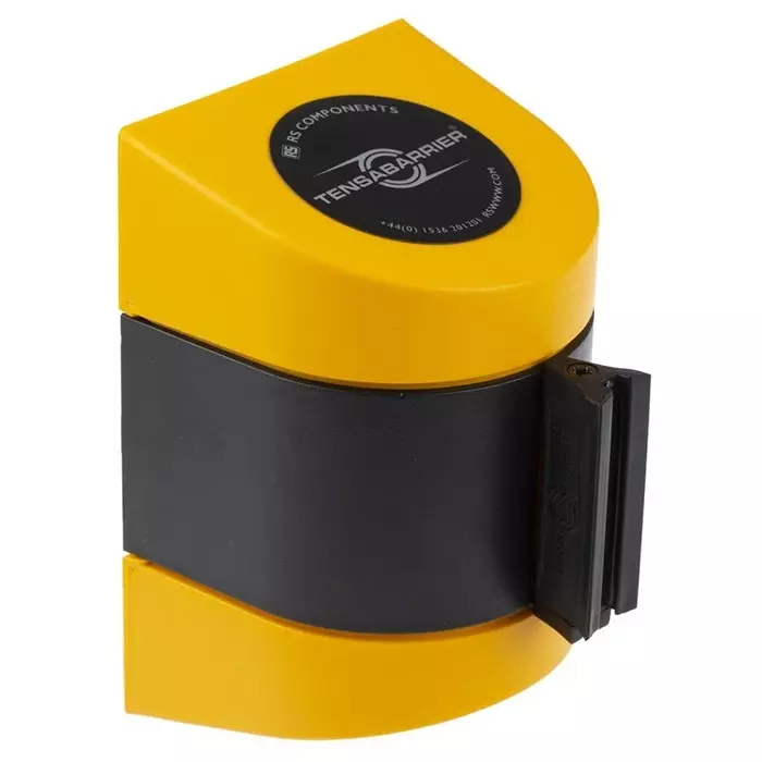 Tensator Black Yellow Plastic Retractable Barrier 4.6m Yellow/Black Tape, 897-35-D4