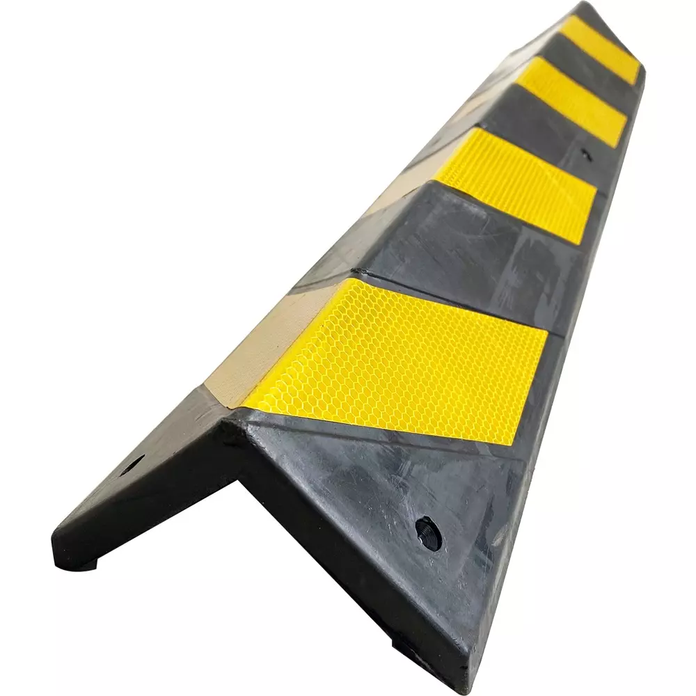 RS PRO Impact Protector Rubber Black/Yellow 800 mm Corner, 2847151