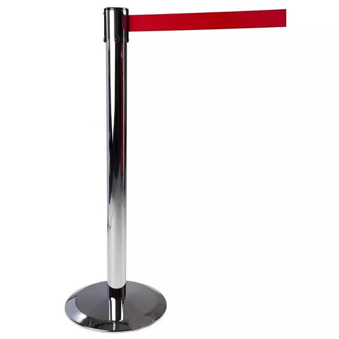 Tensator Black Silver Retractable Barrier 2.3m Red Tape, 889U-1P-R5
