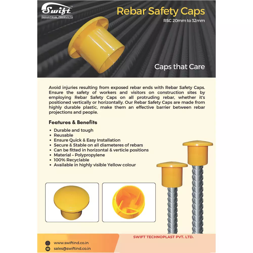 swift-technoplast-rebar-safety-cap-high-impact-plastic-yellow-compatible--with-20-to-32-mm-rsc20-32