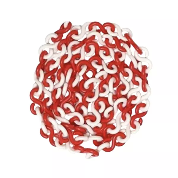GENERIC Traffic PVC Safety Chain S Shape Red & White 6 mm Diameter and 5 m Length, 84-9UYG-U7MB