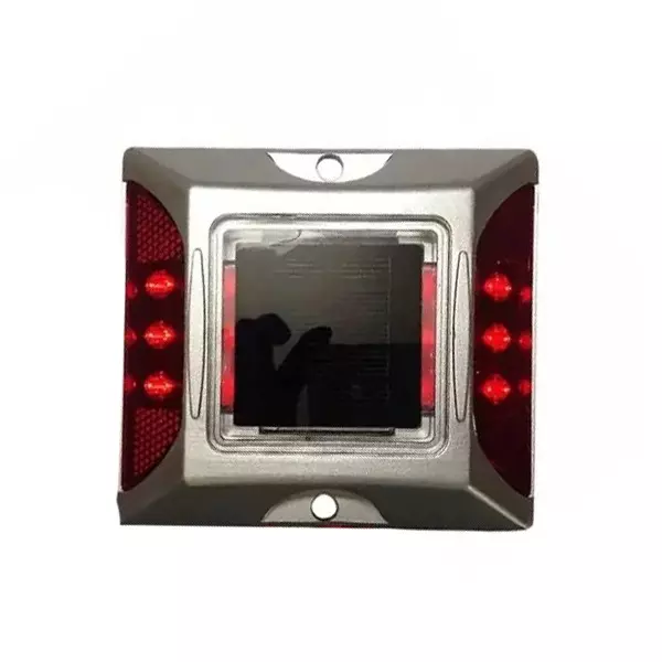 GENERIC Solar Road Stud Red Color 800 m Visibility (Pack of 4)